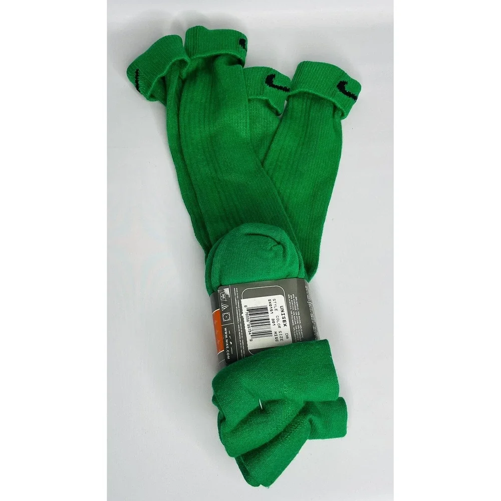 Nike Soccer Socks Size 10-13 Green 2 Pair Knee High‎ New with Tags NWT